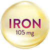 High elemental iron to help prevent and treat anemia with proper diet and exercise.