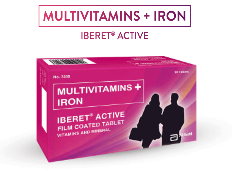 Blood booster iron supplement for active individuals to fight anemia.